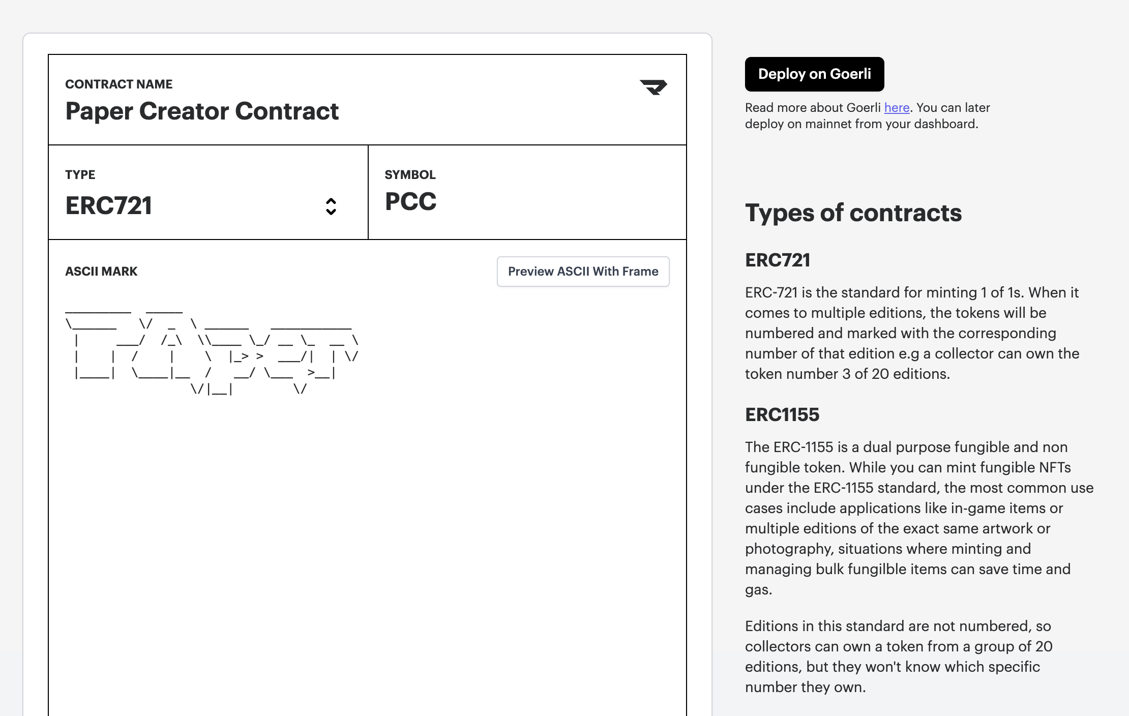 Build an ERC-721 creator contract using Manifold Studio.