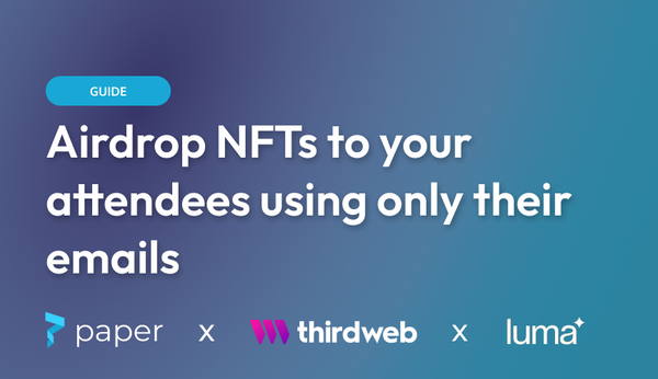 Airdrop NFTs to your attendees using only their emails